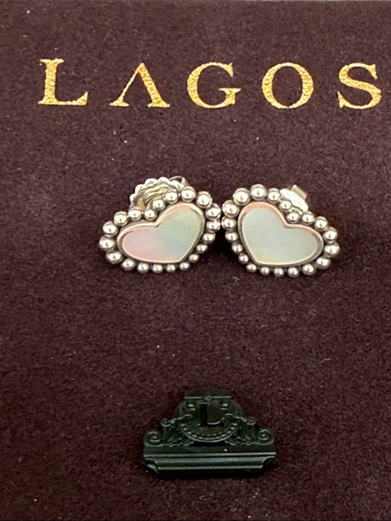 LAGOS Jewelry - LAGOS Mother-of-Pearl Heart Stud Earrings in Sterling Silver
